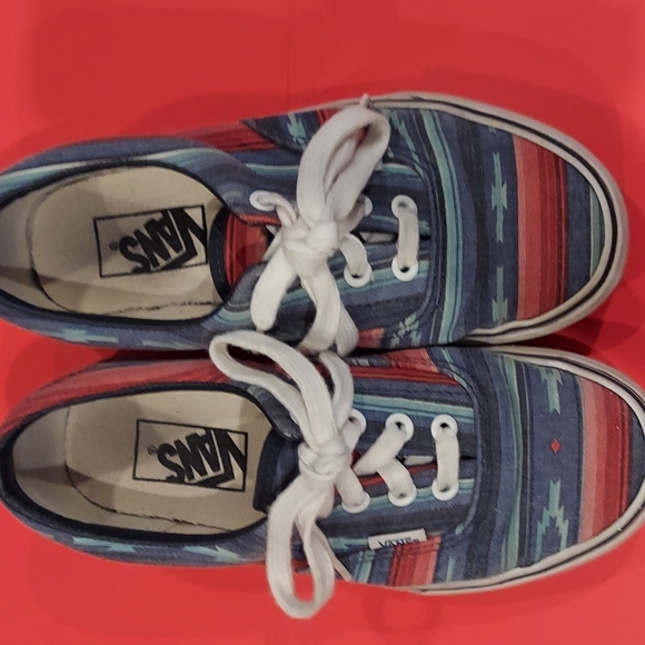 Vans Van Doren Striped Sneakers Sk8 Lo Aztec Skate Western - Picture 1 of 8